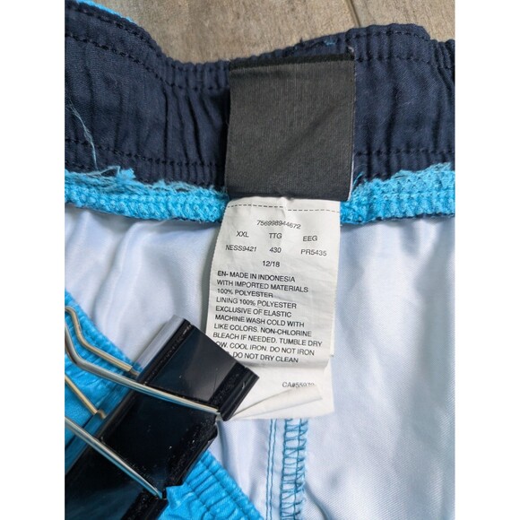 NIKE XXL OPTIC HALO HORIZON 8.5" SWIM VOLLEY TRUNKS Lt Blue Fury - Picture 3 of 5